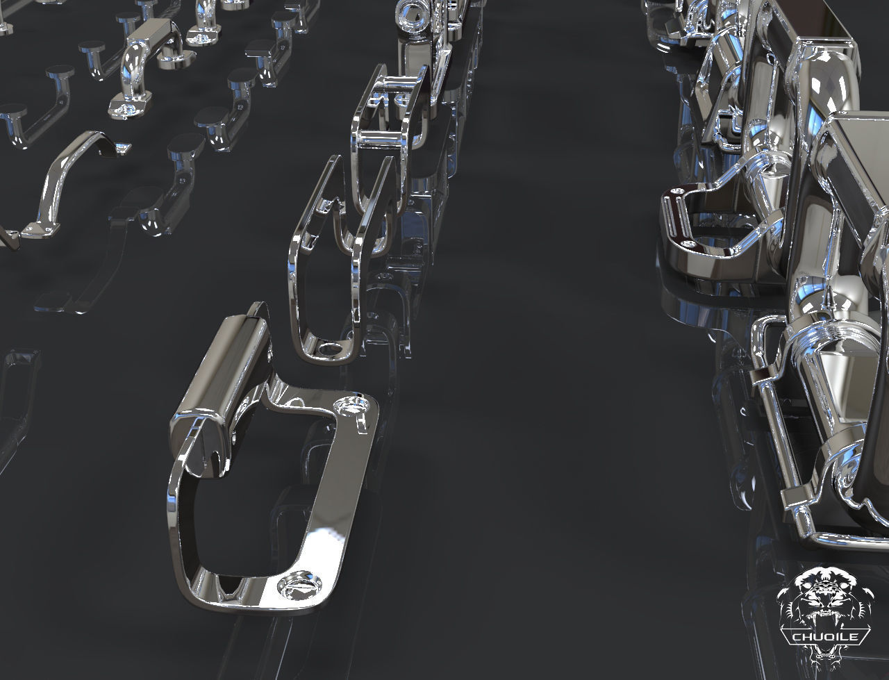 Handles pack Low-poly 3D model_4