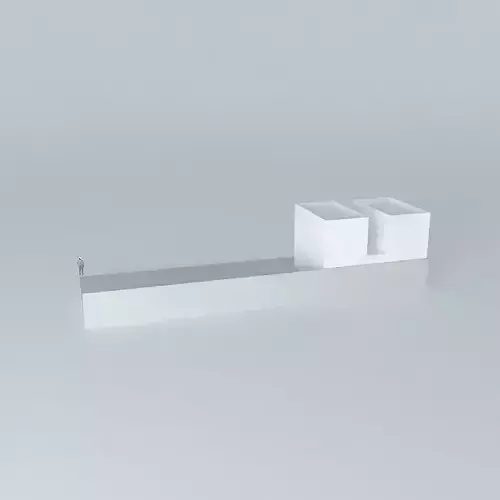 Architectural detail shelf with two cubes