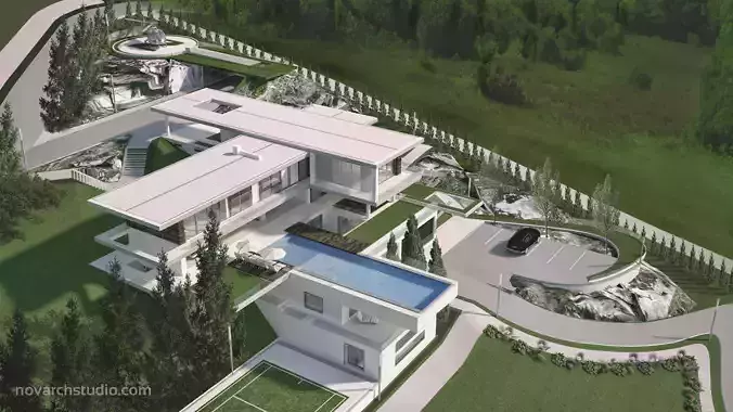 Vinik Modern Residential Villa Revit Model 3D model
