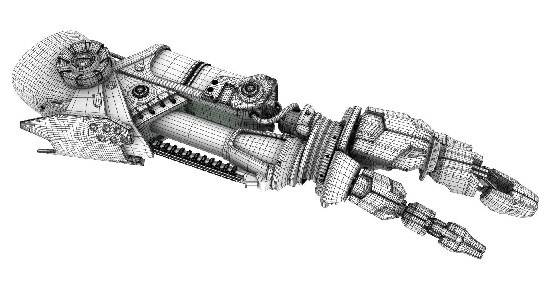 Robot Hand 3D model_4