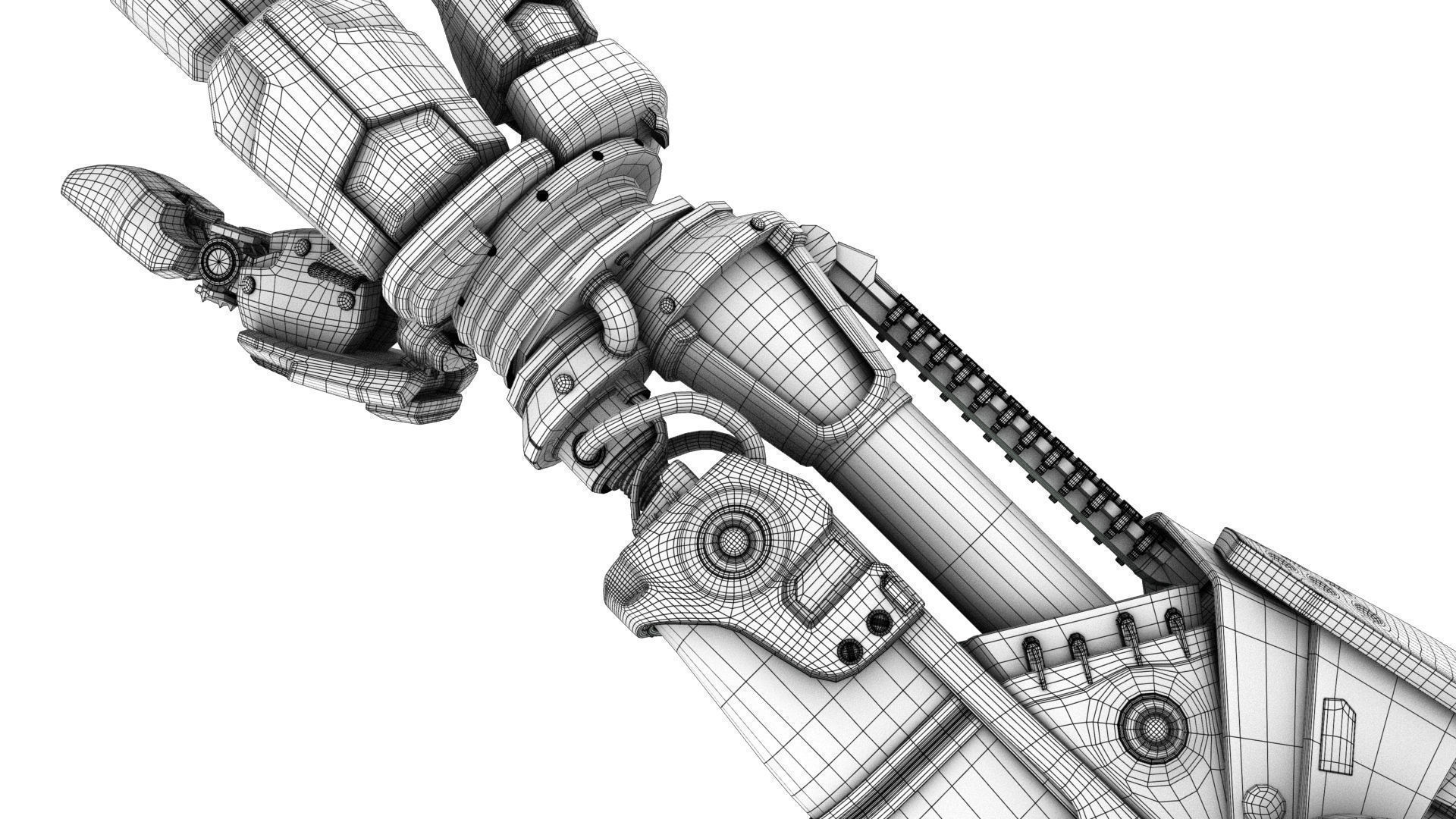 Robot Hand 3D model_6