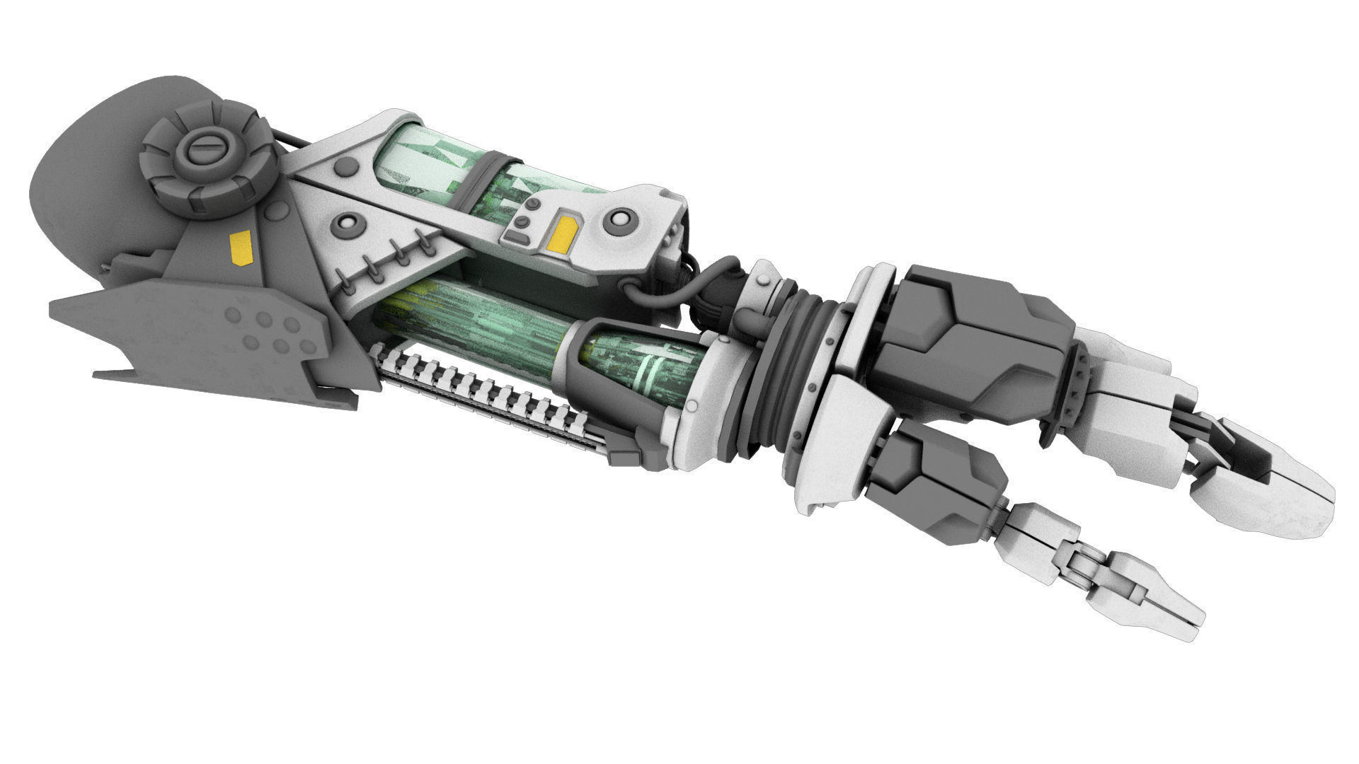 Robot Hand 3D model_3