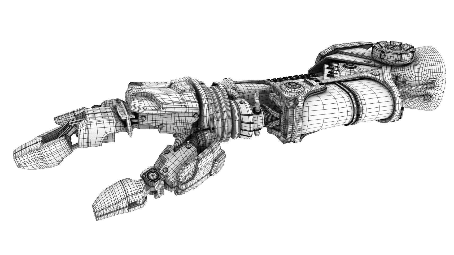 Robot Hand 3D model_2