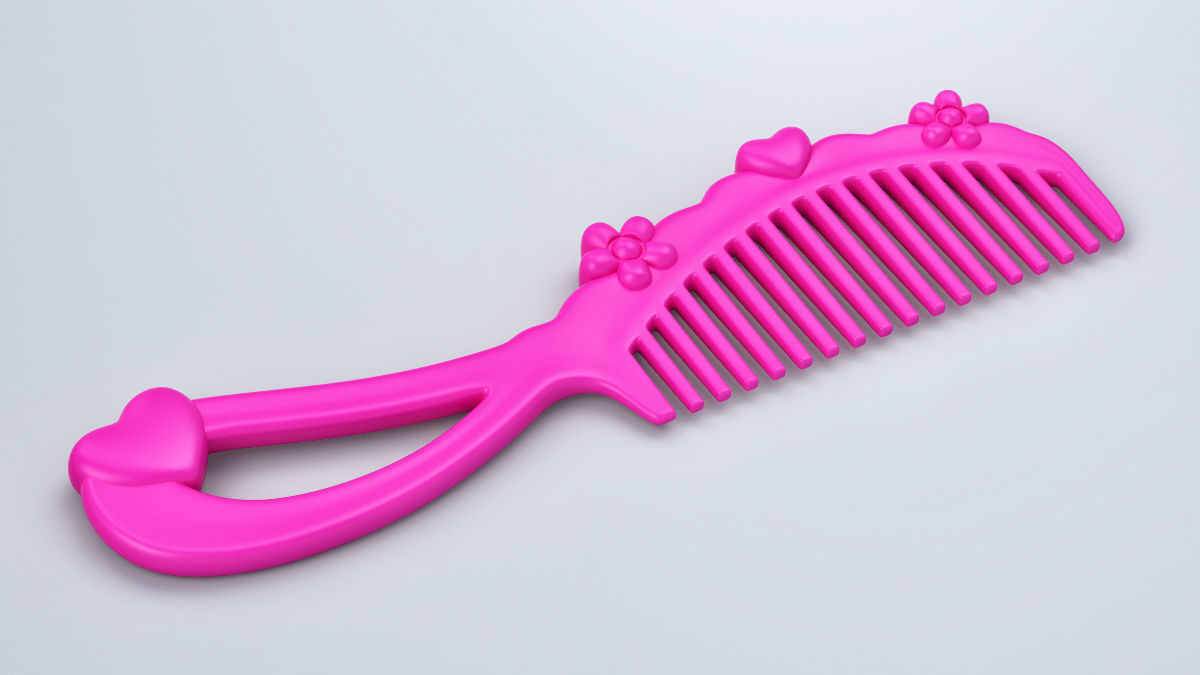 Barbie Comb 3D model_1