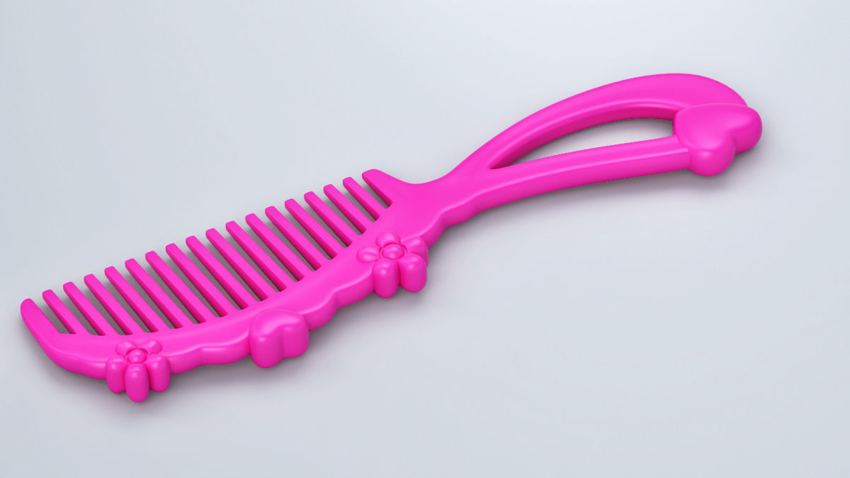 Barbie Comb 3D model_3