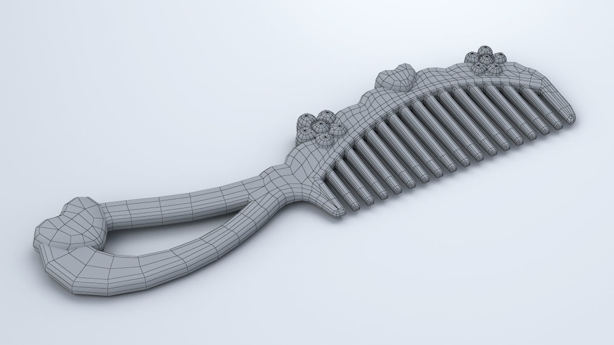 Barbie Comb 3D model_4