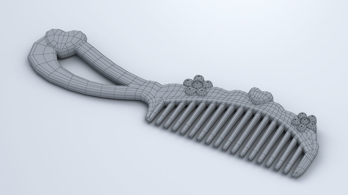 Barbie Comb 3D model_6