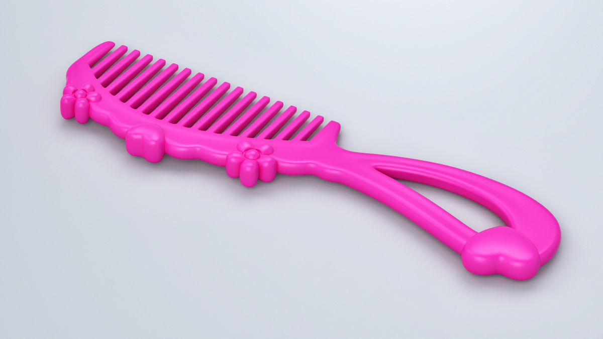 Barbie Comb 3D model_2