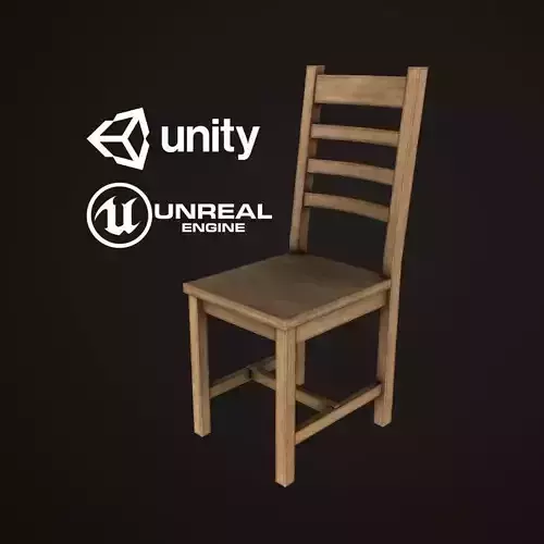 Wood Chair - PBR Game Ready
