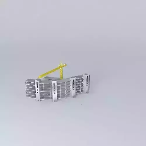 civil building with crane on top