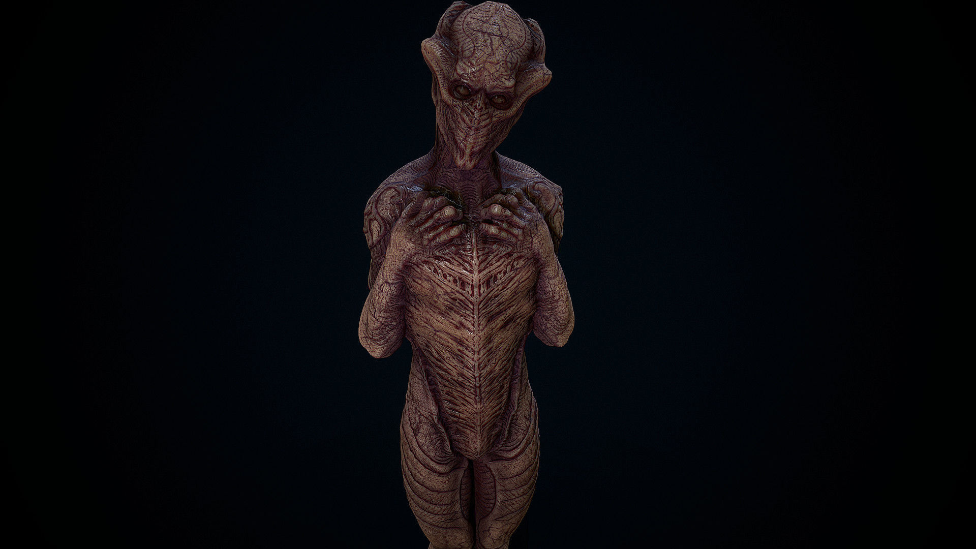 THe old one  ALien Low-poly 3D model_4