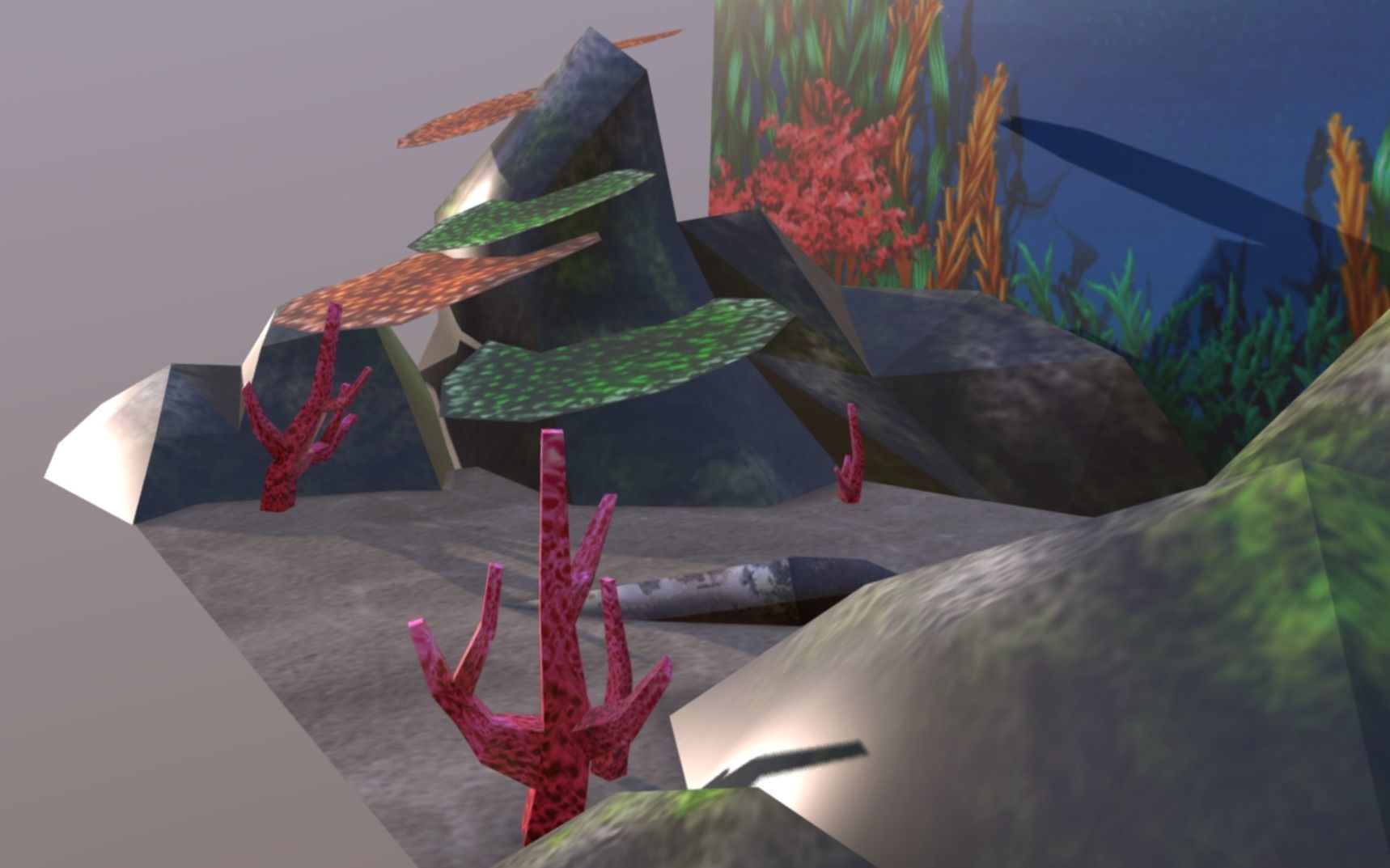Aquarium Background Low-poly 3D model_3