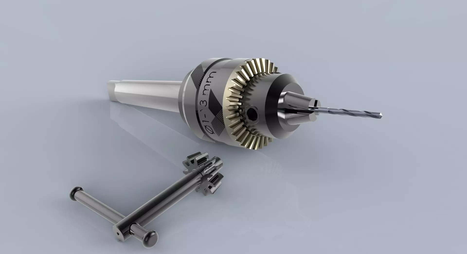 Mandril drill bit 3D model