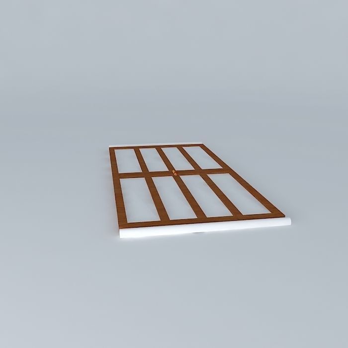 Architectural detail wooden frame Free 3D model_2