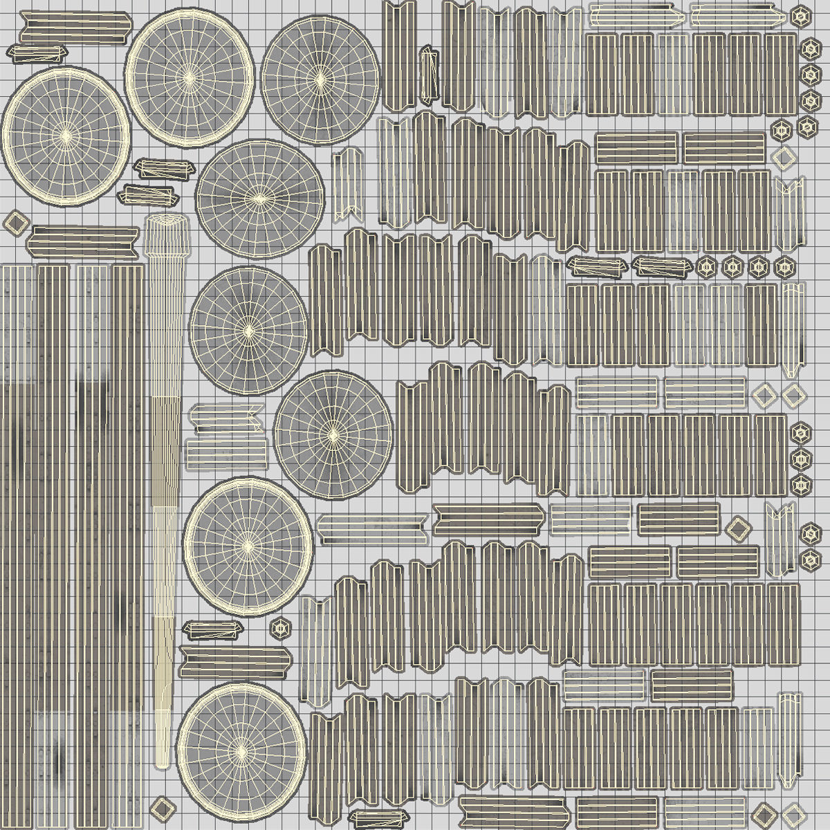 Mars KitBash - Antena Low-poly 3D model_4