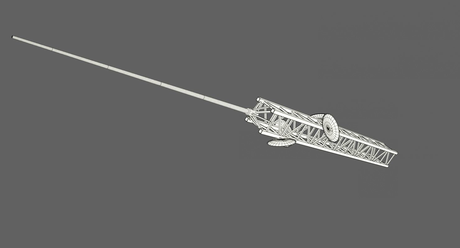 Mars KitBash - Antena Low-poly 3D model_2