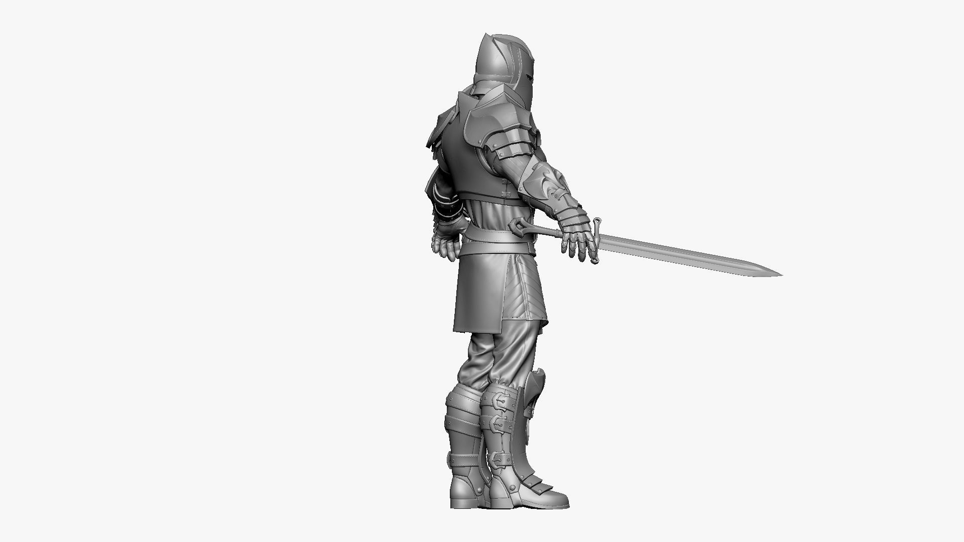 Knight - Highpoly Zbrush project 3D model_7