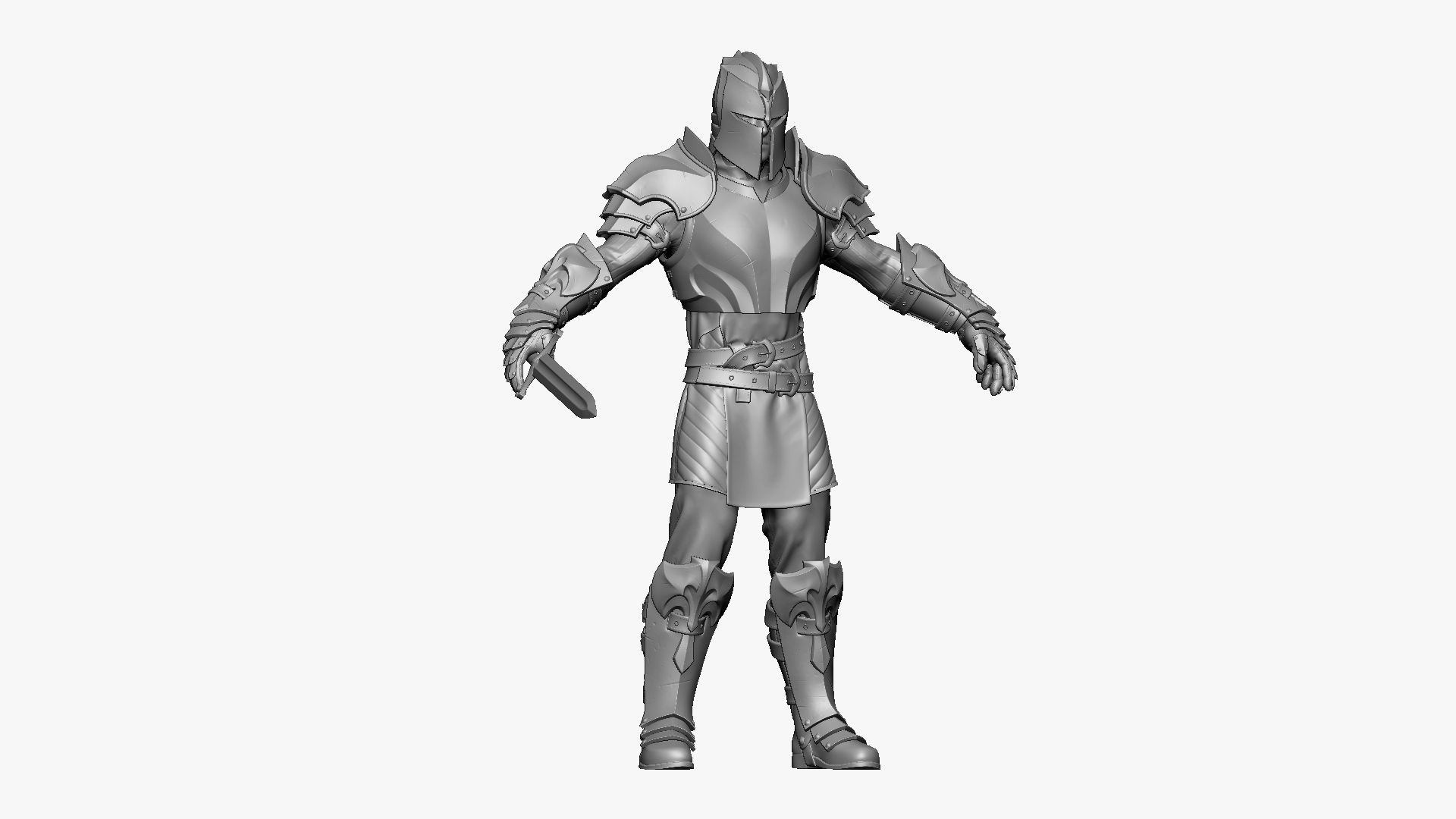Knight - Highpoly Zbrush project 3D model_3