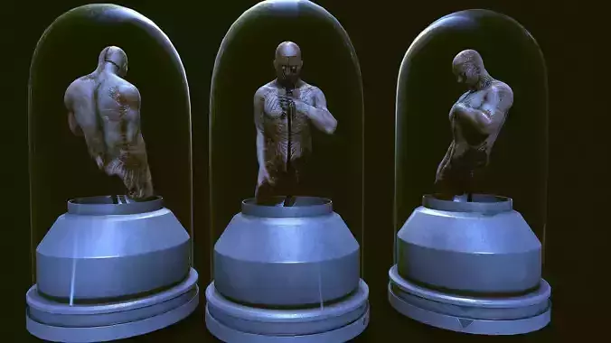 The experiment horror Low-poly 3D model