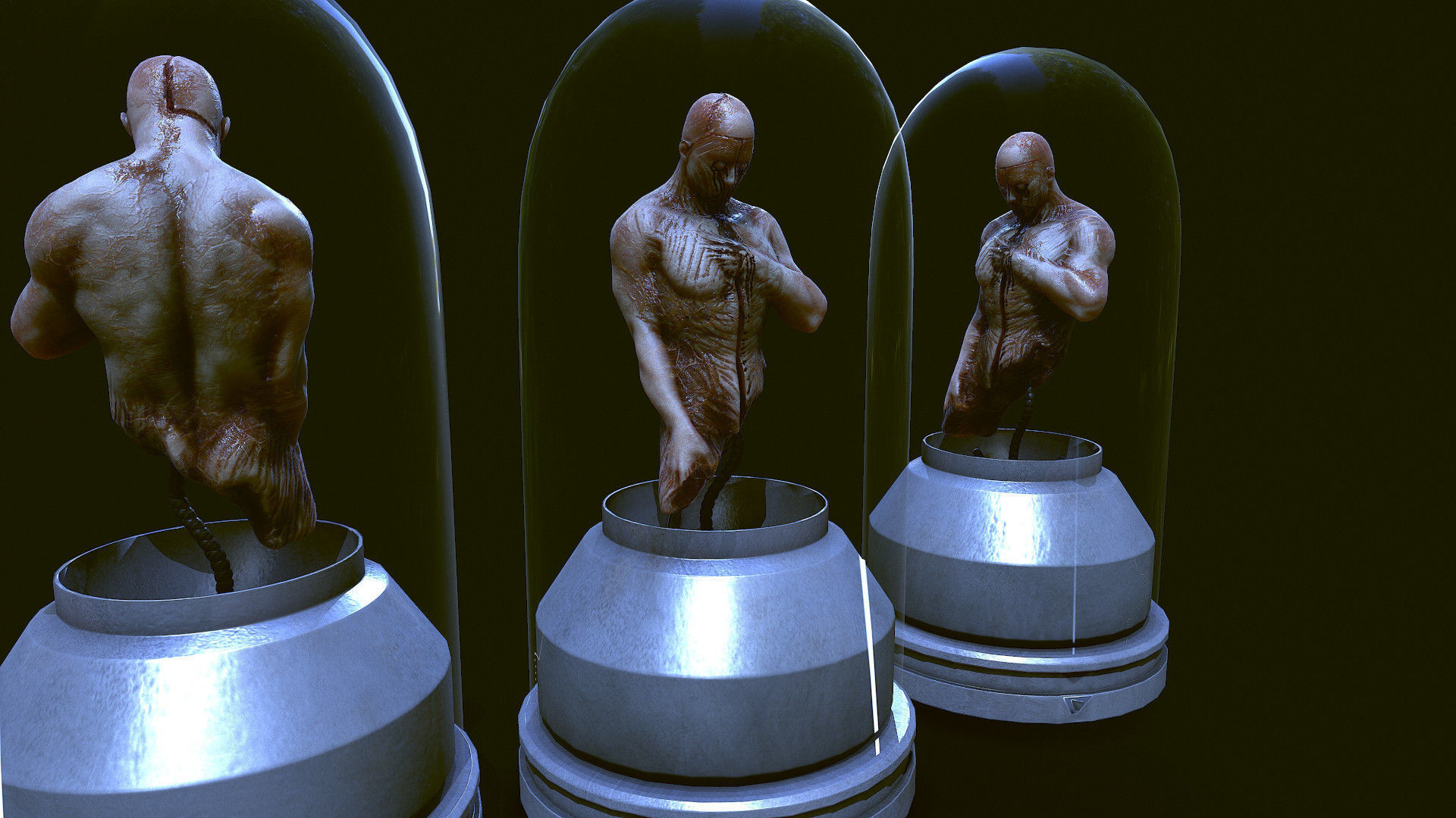 The experiment horror Low-poly 3D model_2