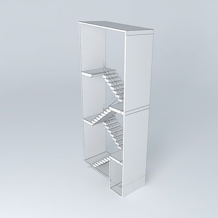 stairs stair case Free 3D model_4
