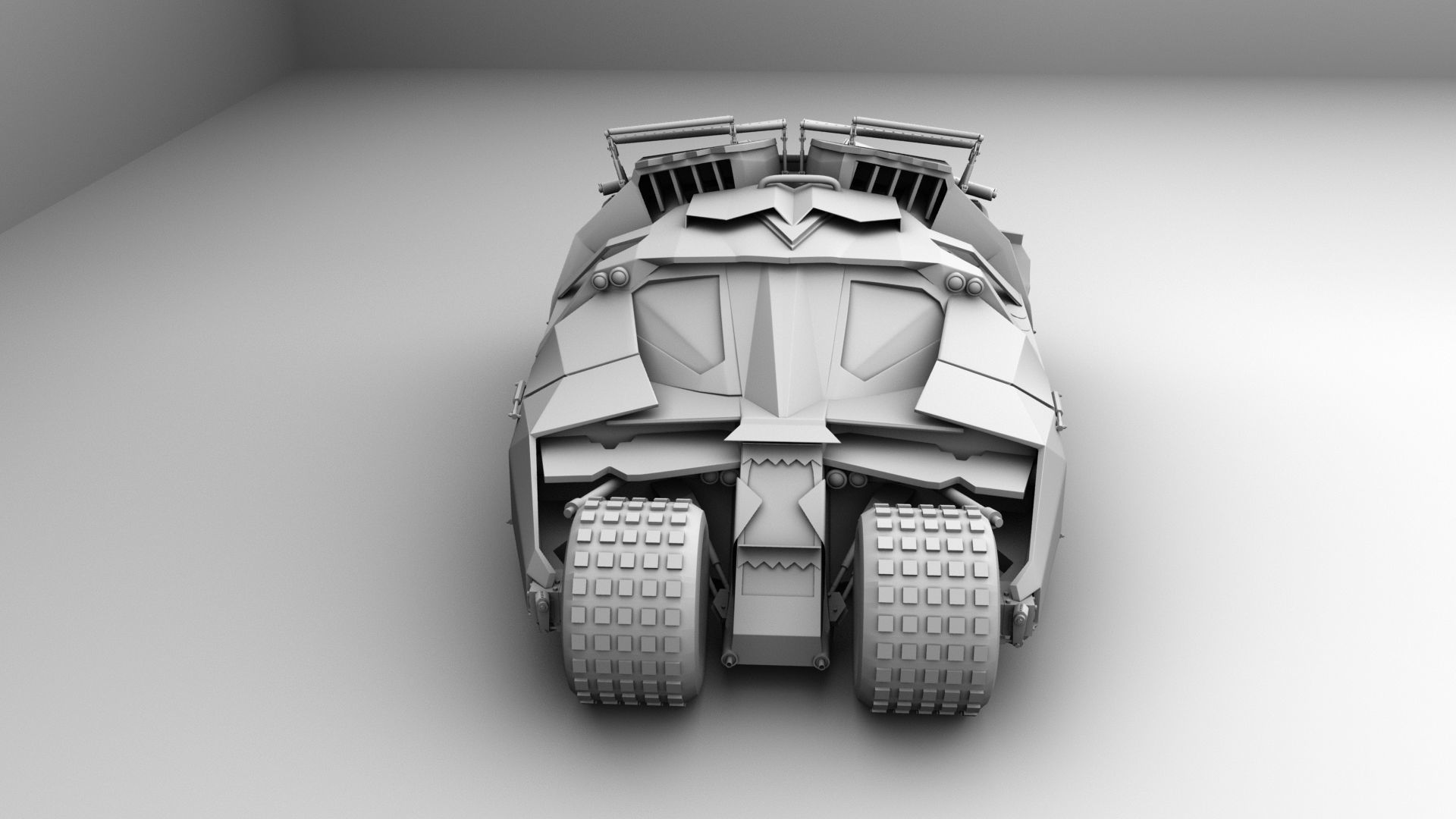 Batman car 3D model_2