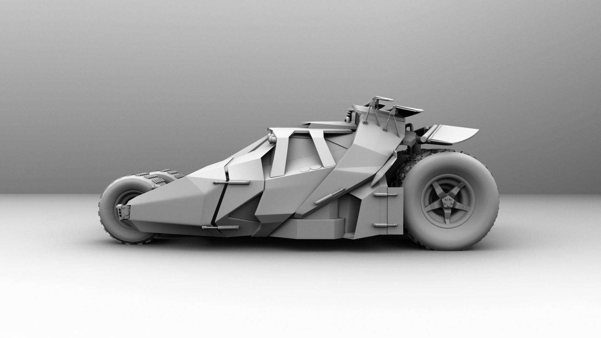 Batman car 3D model_1