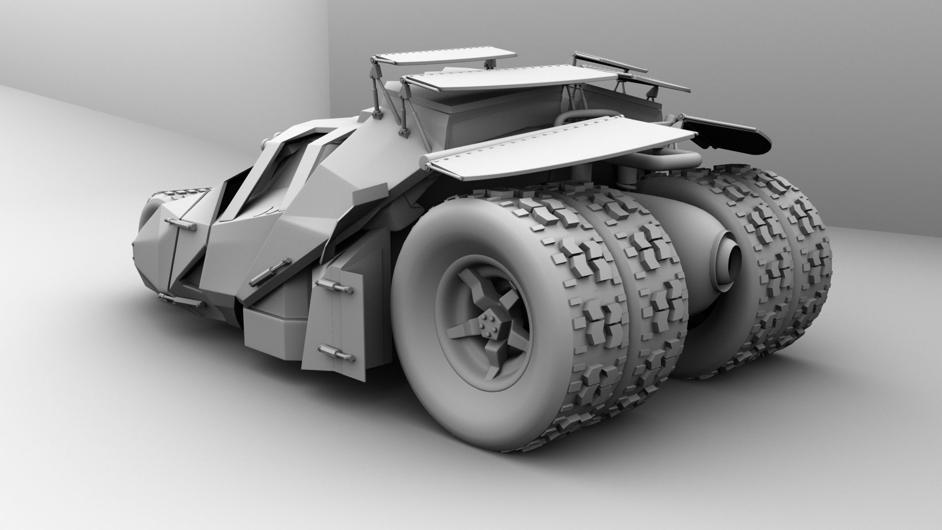 Batman car 3D model_3