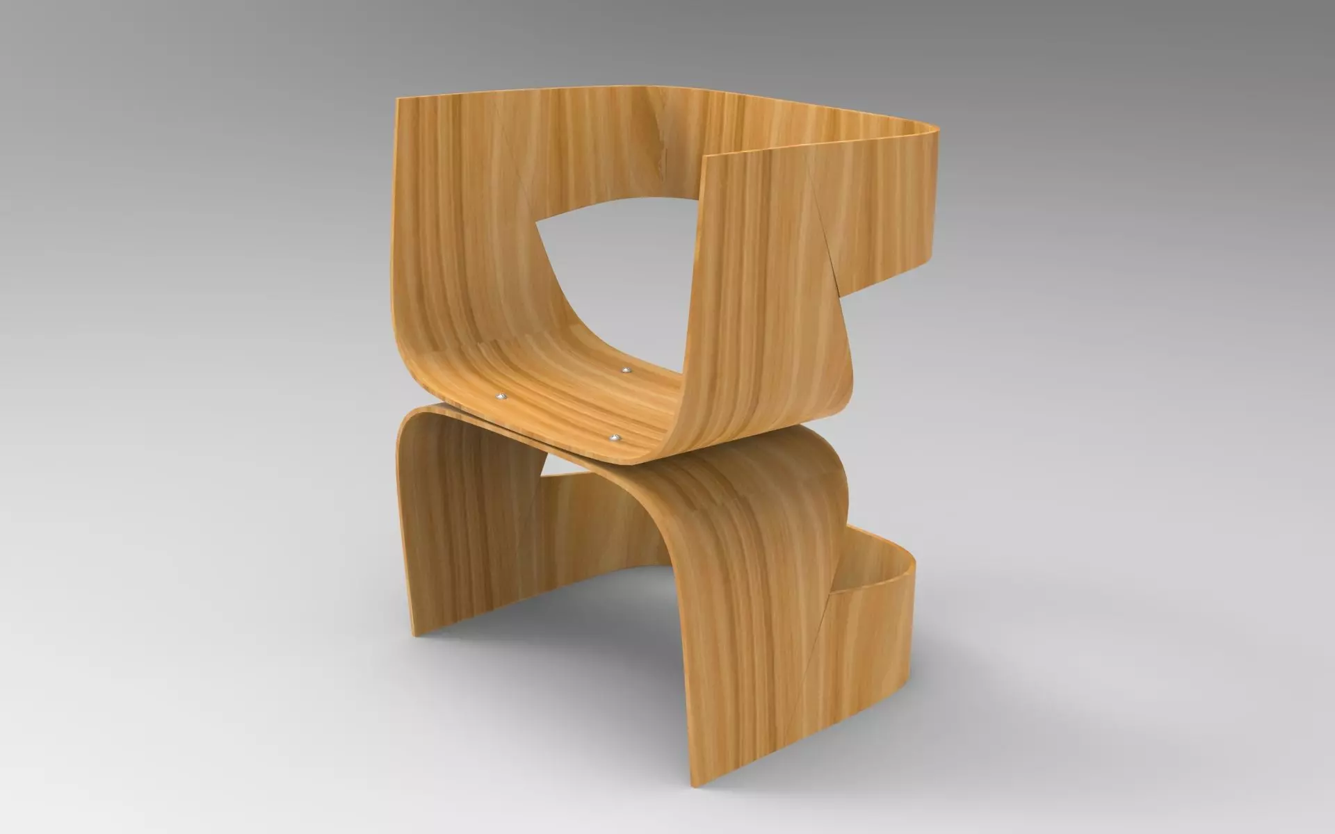 Endustrial Chair Low-poly 3D model_0