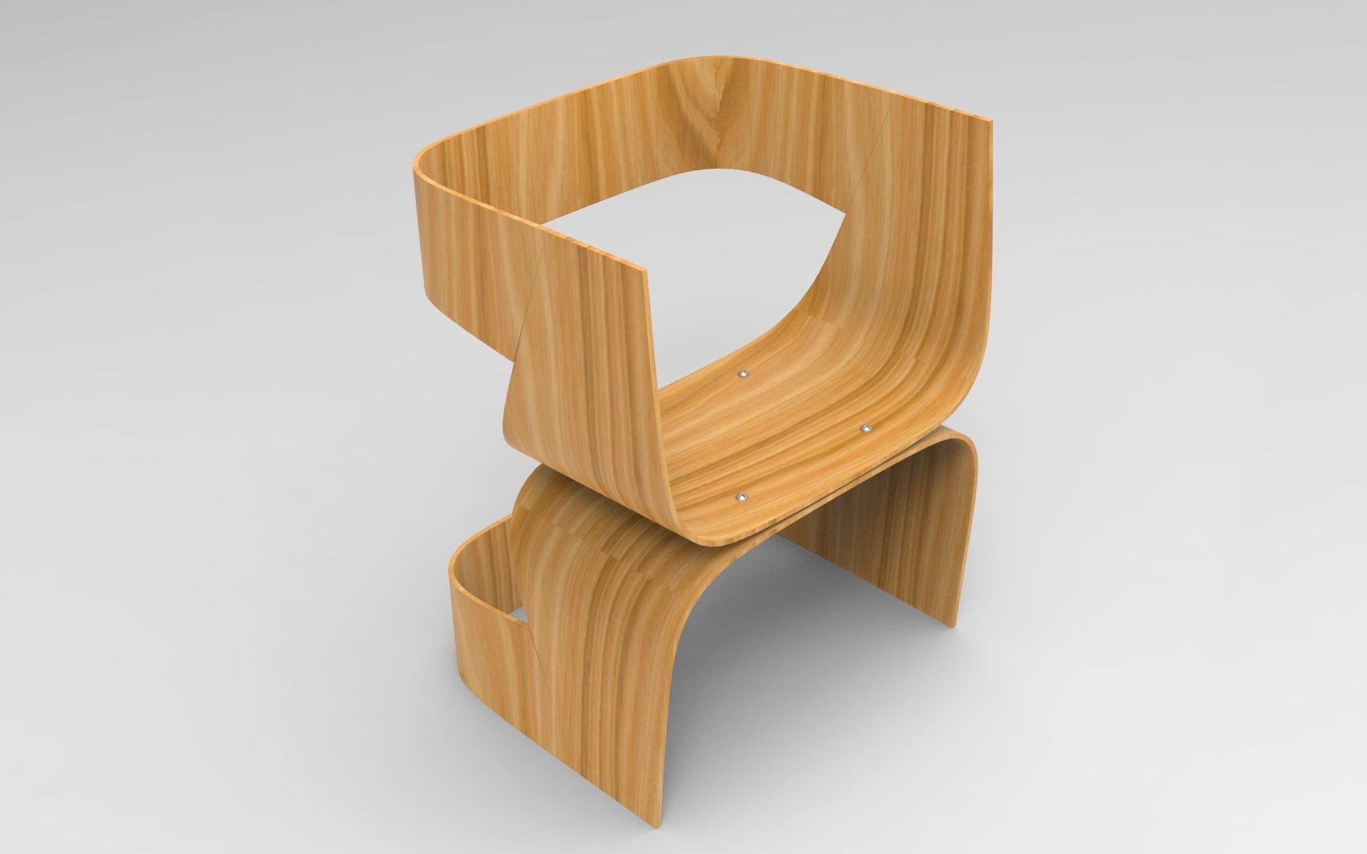 Endustrial Chair Low-poly 3D model_1