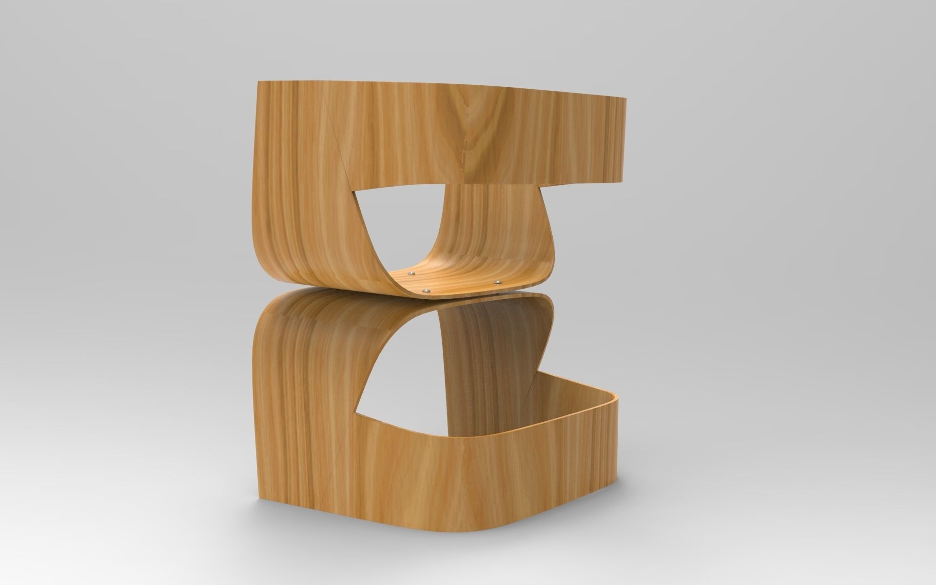 Endustrial Chair Low-poly 3D model_3