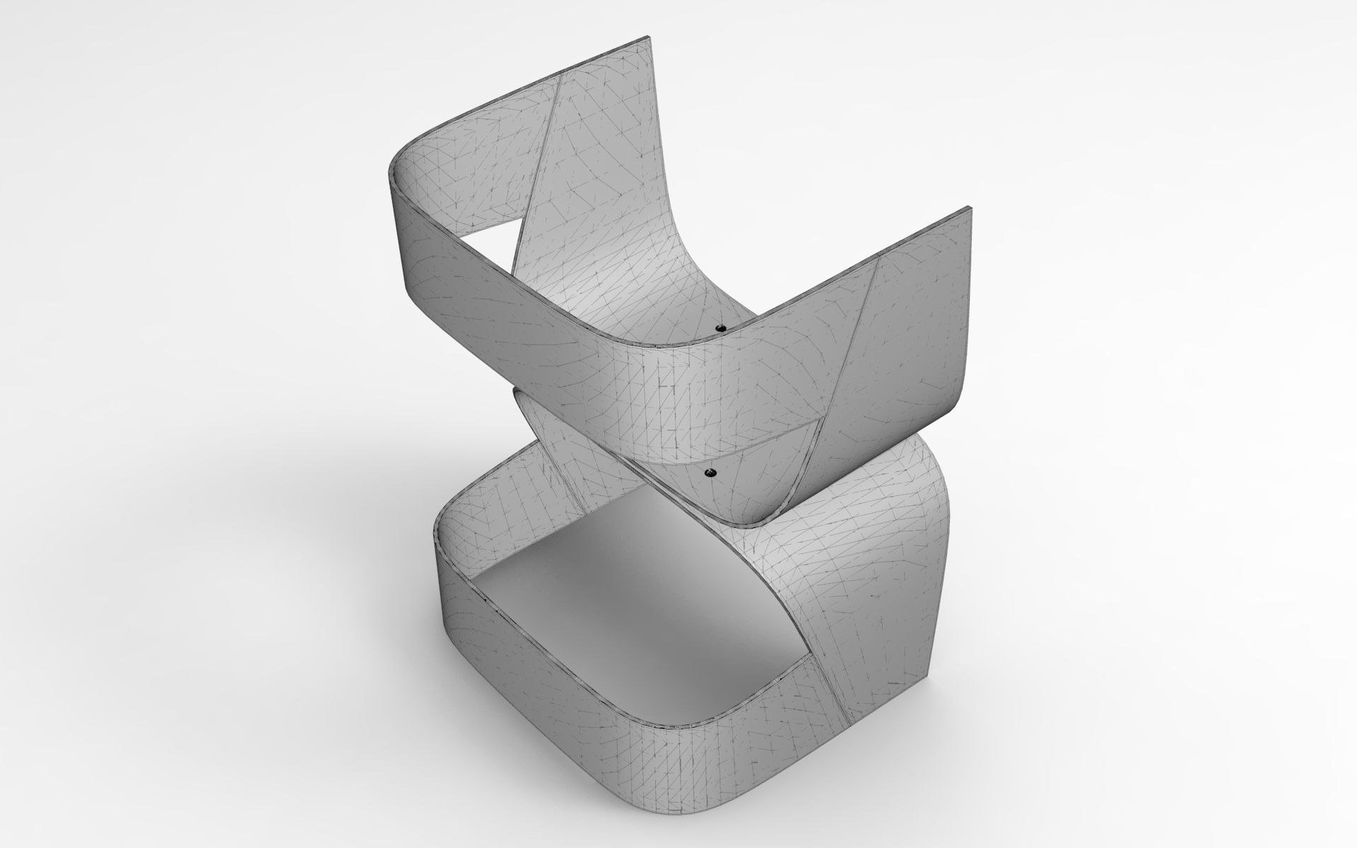 Endustrial Chair Low-poly 3D model_6