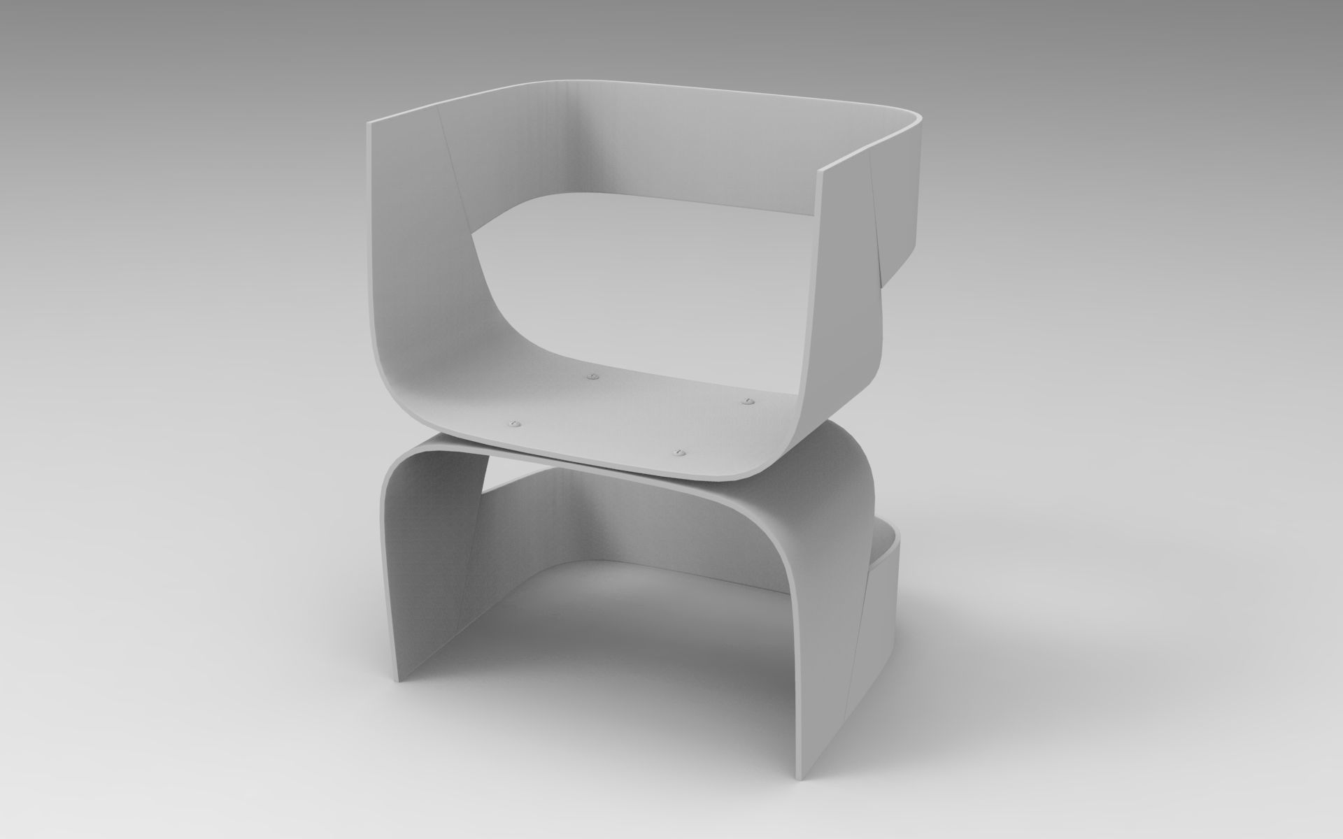 Endustrial Chair Low-poly 3D model_8
