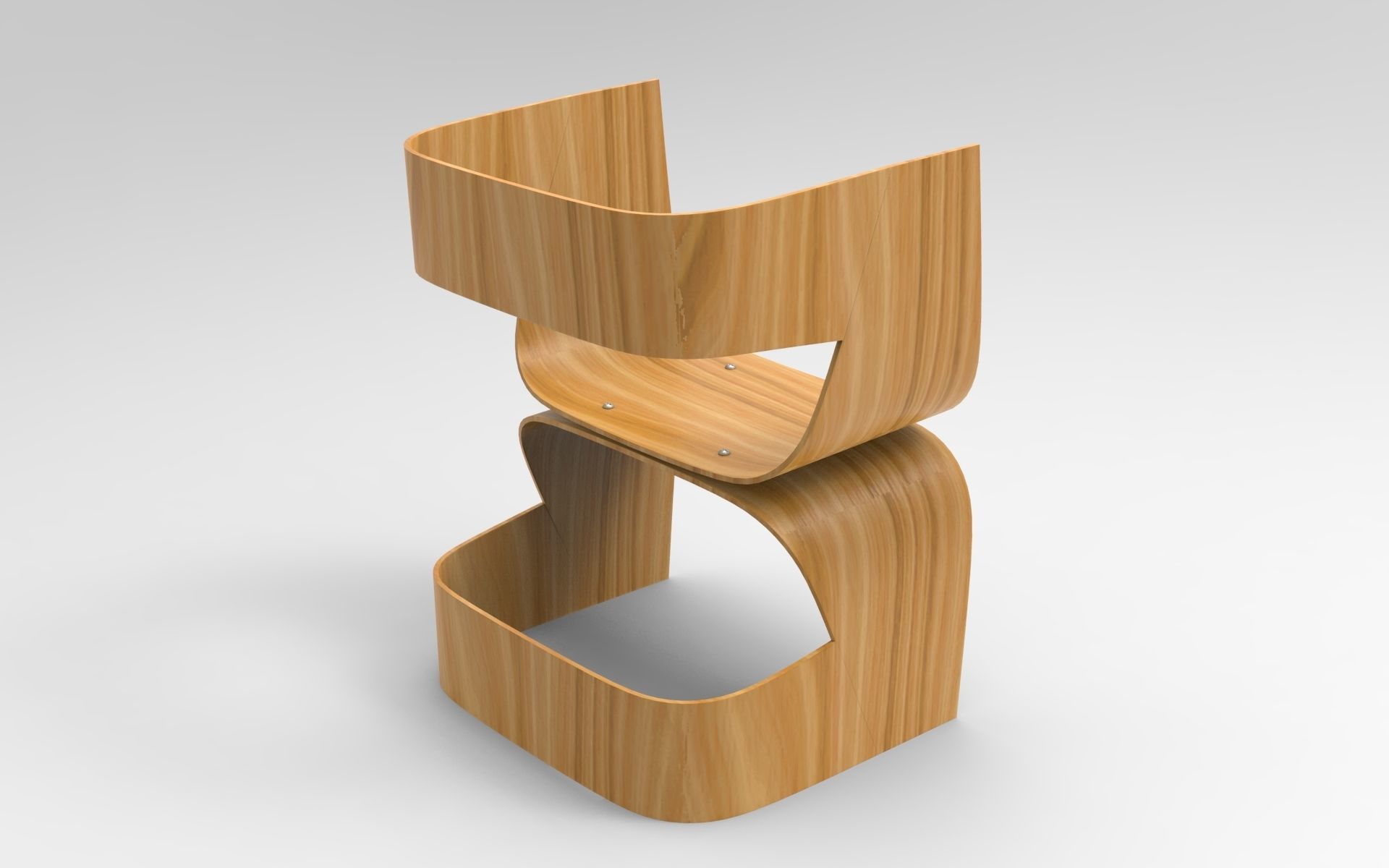 Endustrial Chair Low-poly 3D model_2