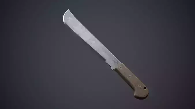 Machete knife Low-poly 3D model