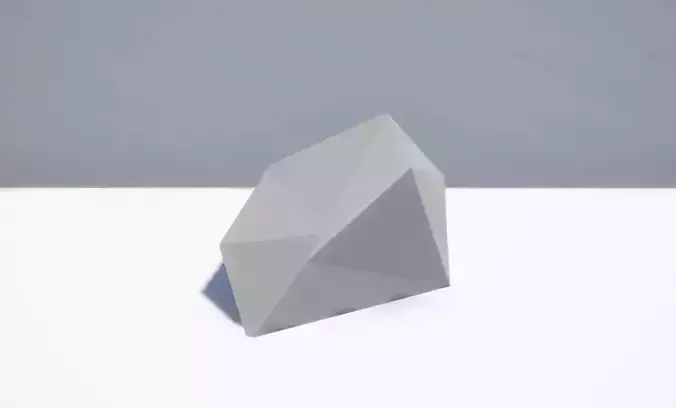 Lowpoly Rock geometric shape