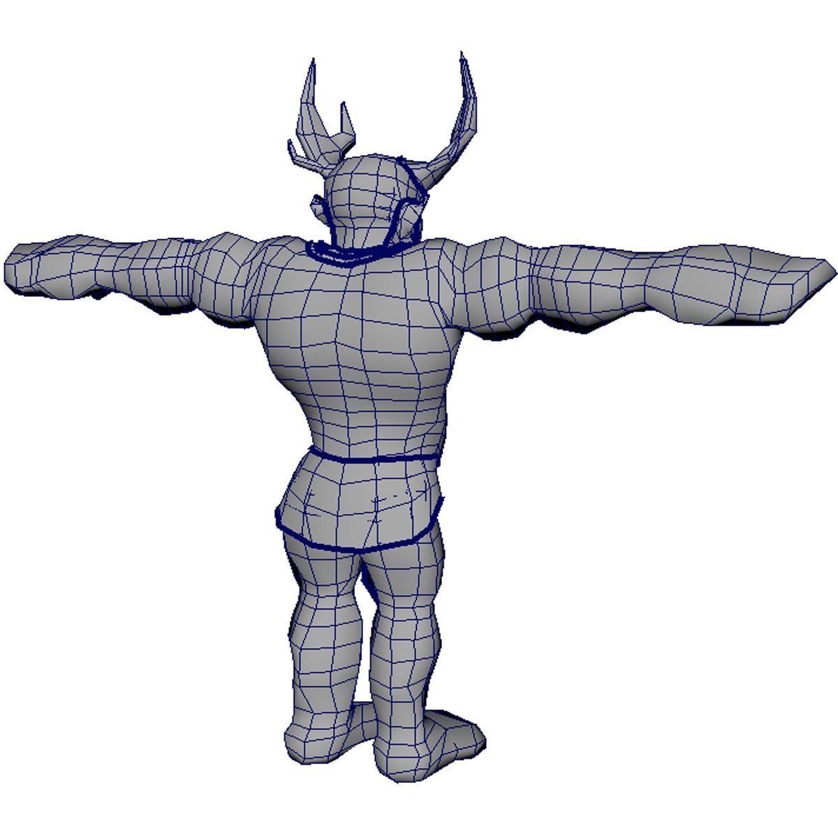 Giant or Ogre Creature Low-poly 3D model_10