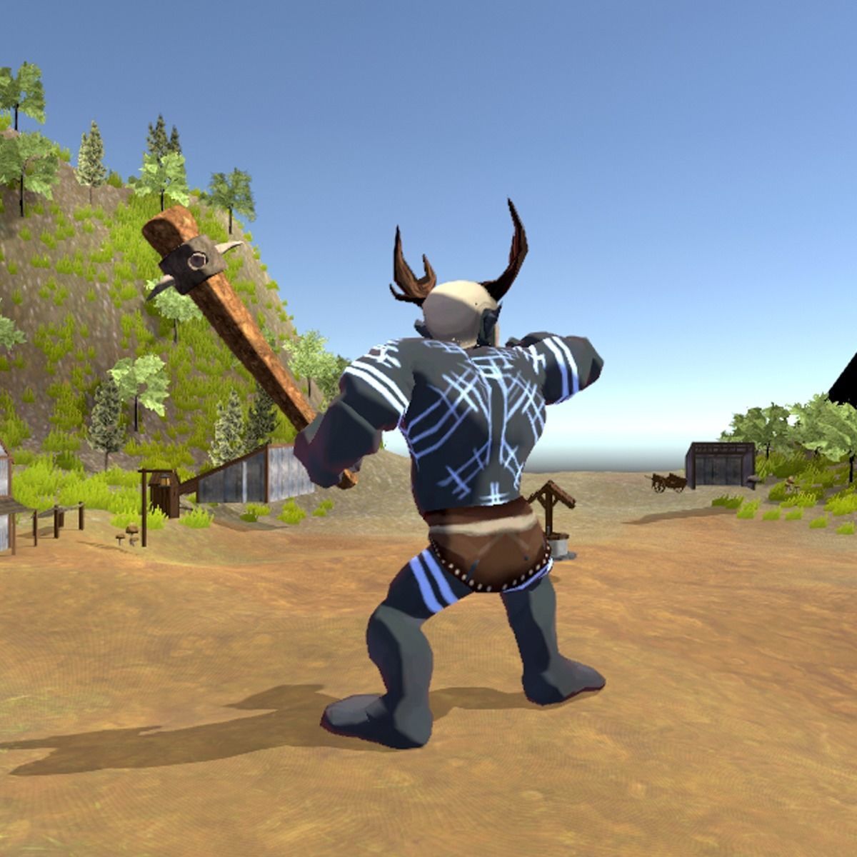 Giant or Ogre Creature Low-poly 3D model_7