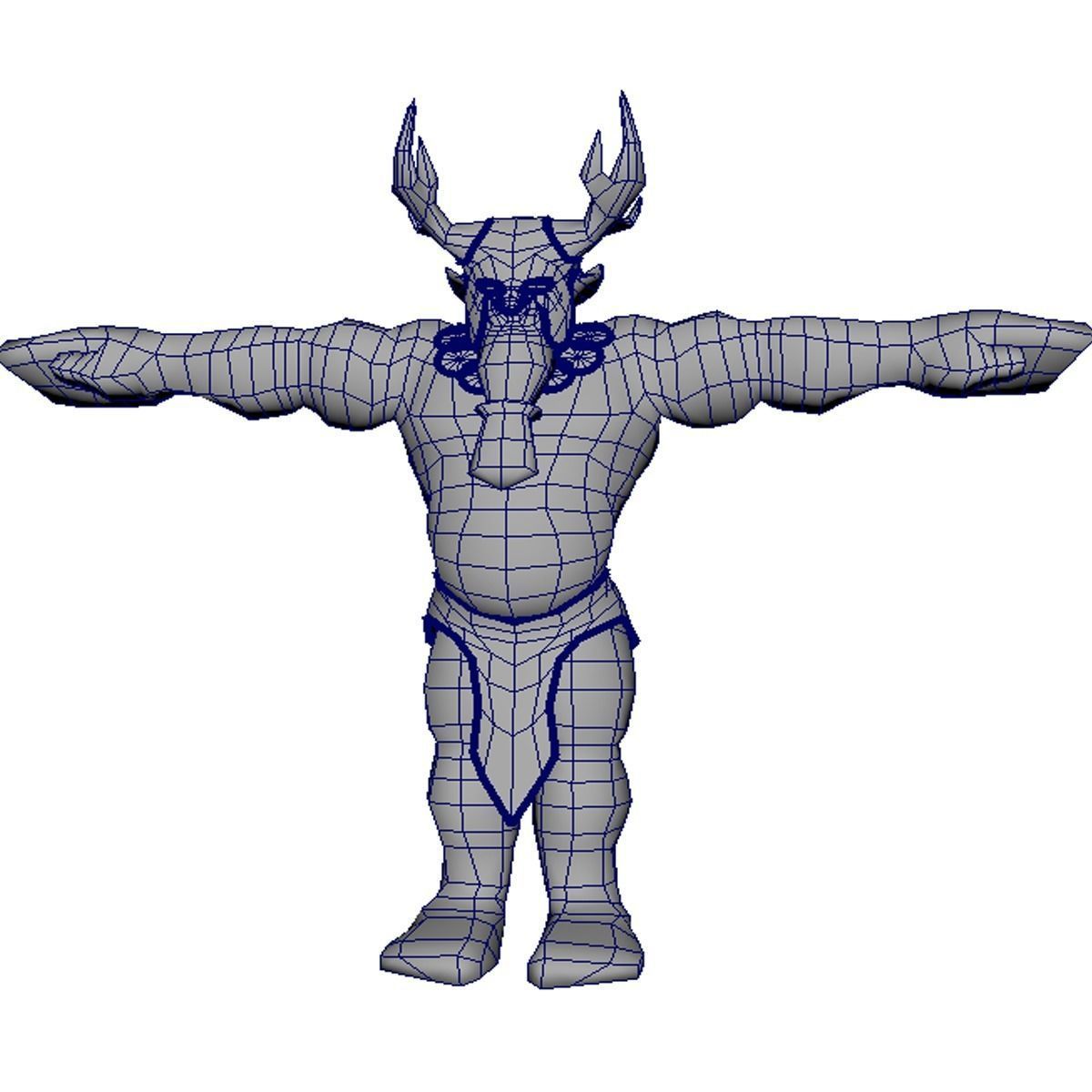 Giant or Ogre Creature Low-poly 3D model_11