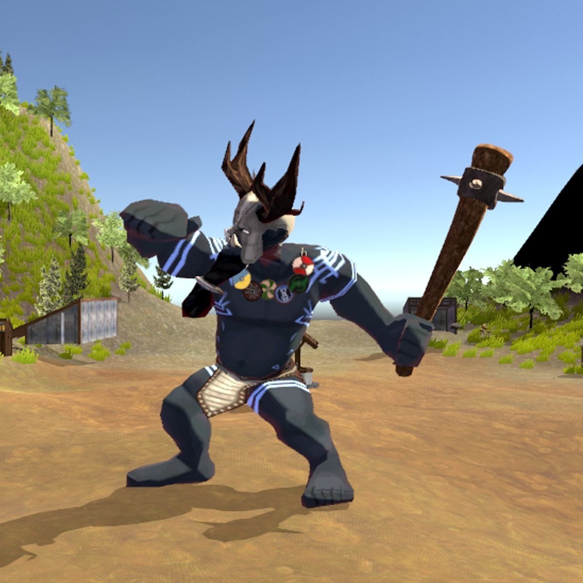 Giant or Ogre Creature Low-poly 3D model_2