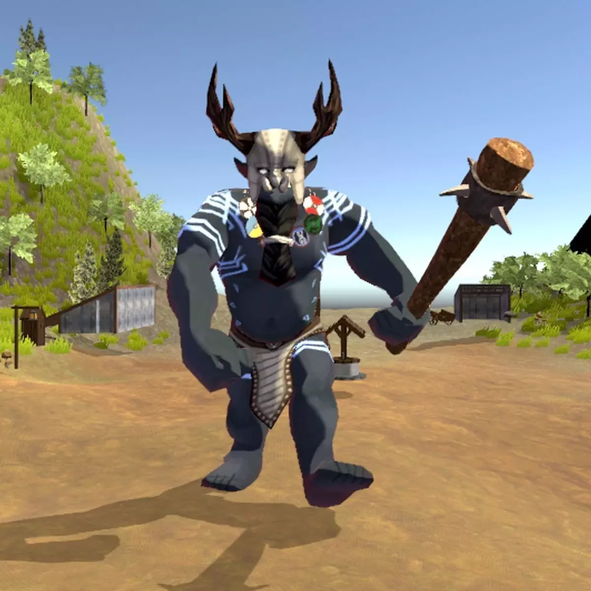 Giant or Ogre Creature Low-poly 3D model_0