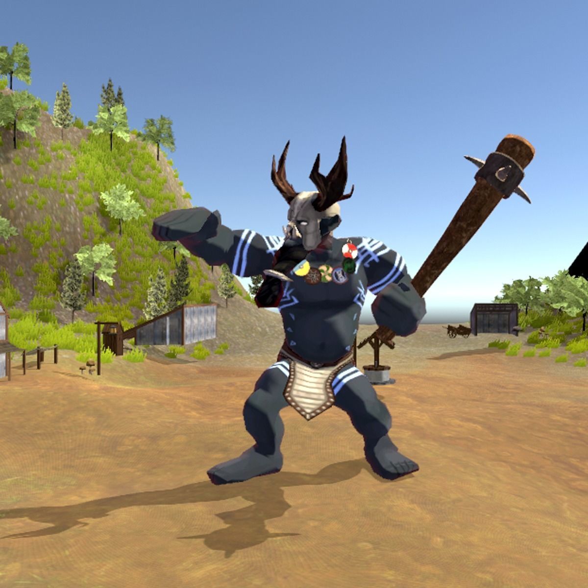 Giant or Ogre Creature Low-poly 3D model_4