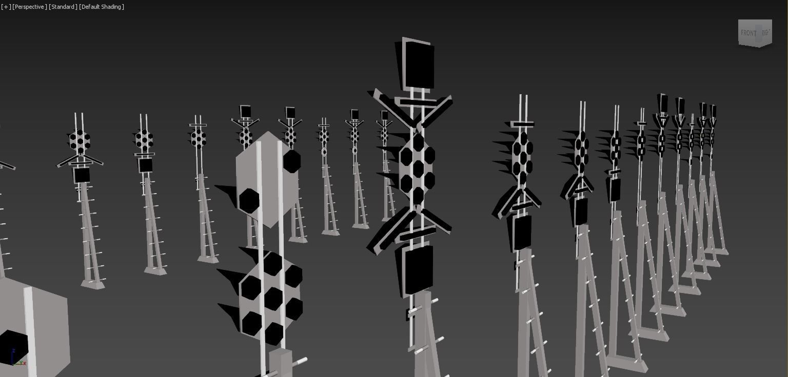 SKC-HSS Train Signals Low-poly 3D model_1