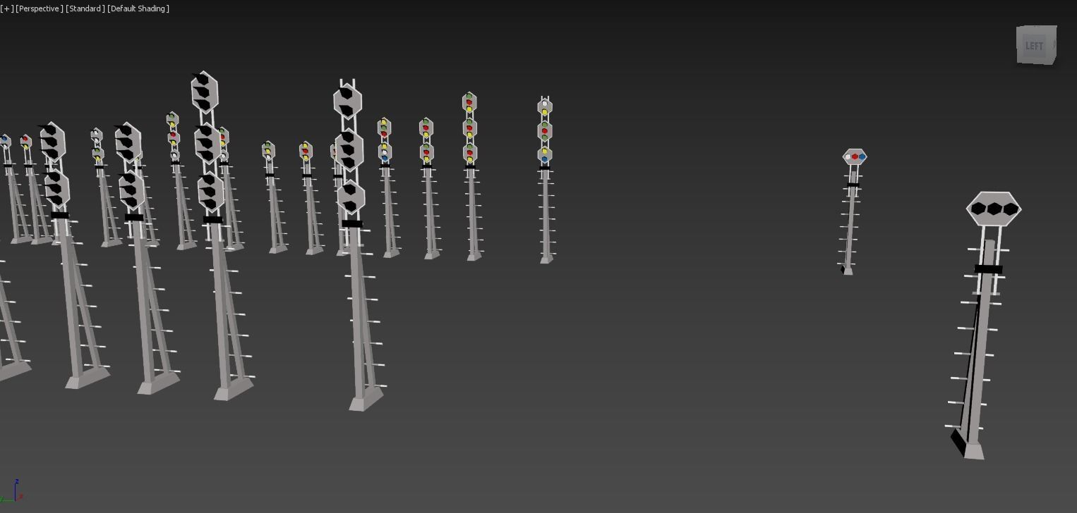 SKC-HSS Train Signals Low-poly 3D model_4