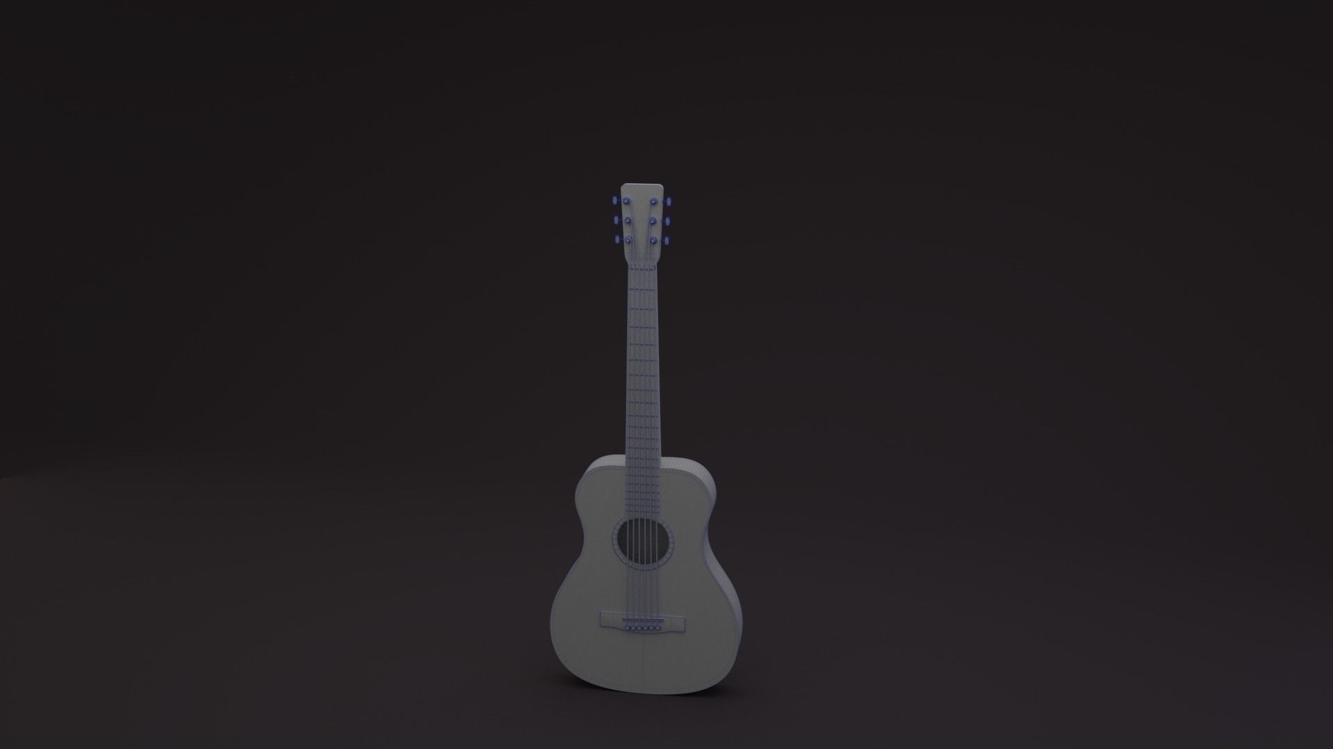 Classical Guitar 3D model_1