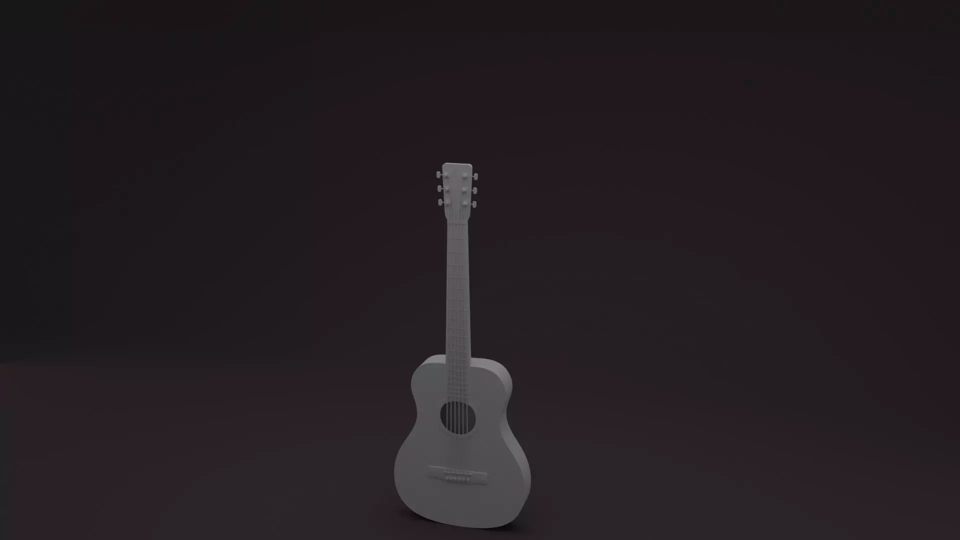 Classical Guitar 3D model_0
