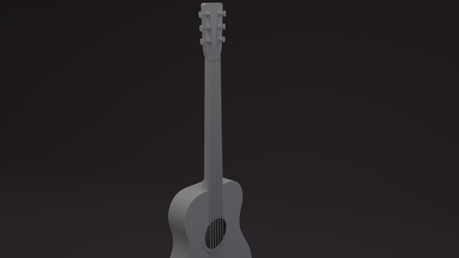 Classical Guitar 3D model_2