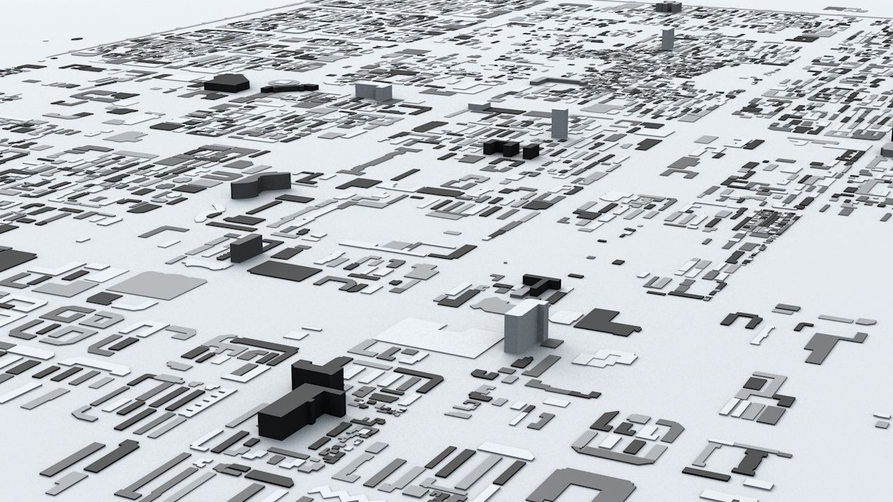 Xian Streets and Buildings 3D model_7