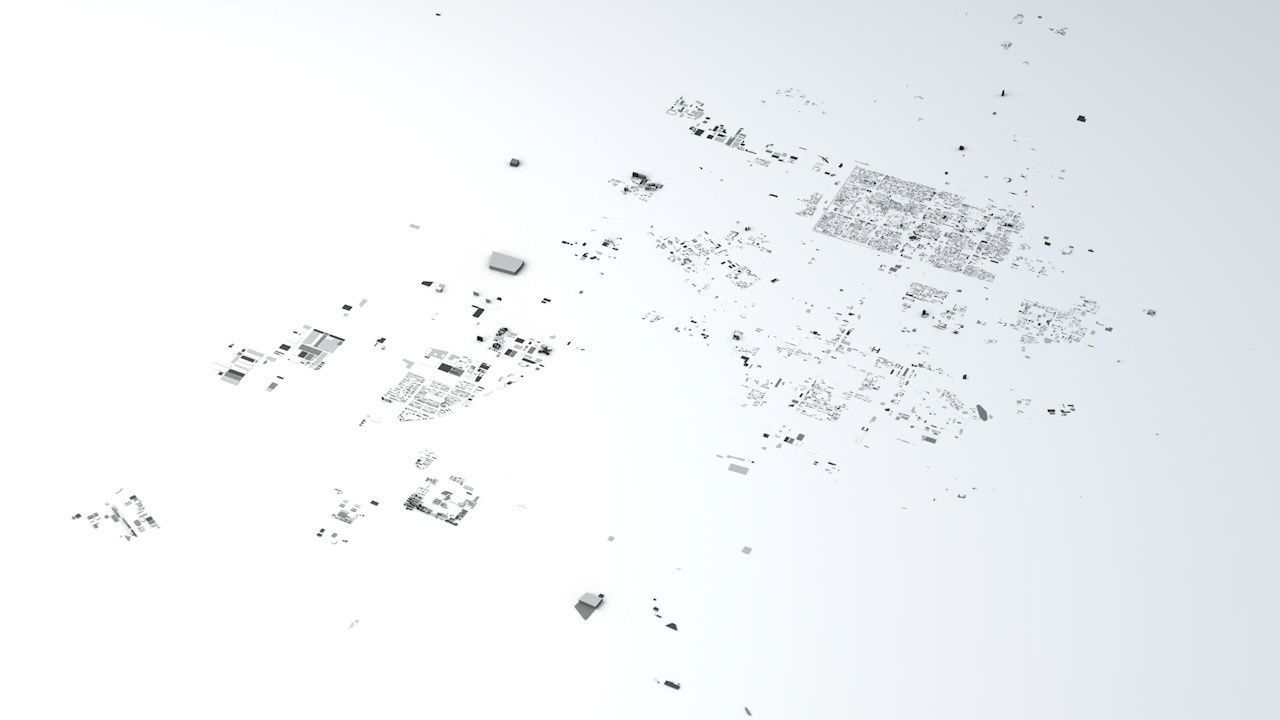 Xian Streets and Buildings 3D model_3