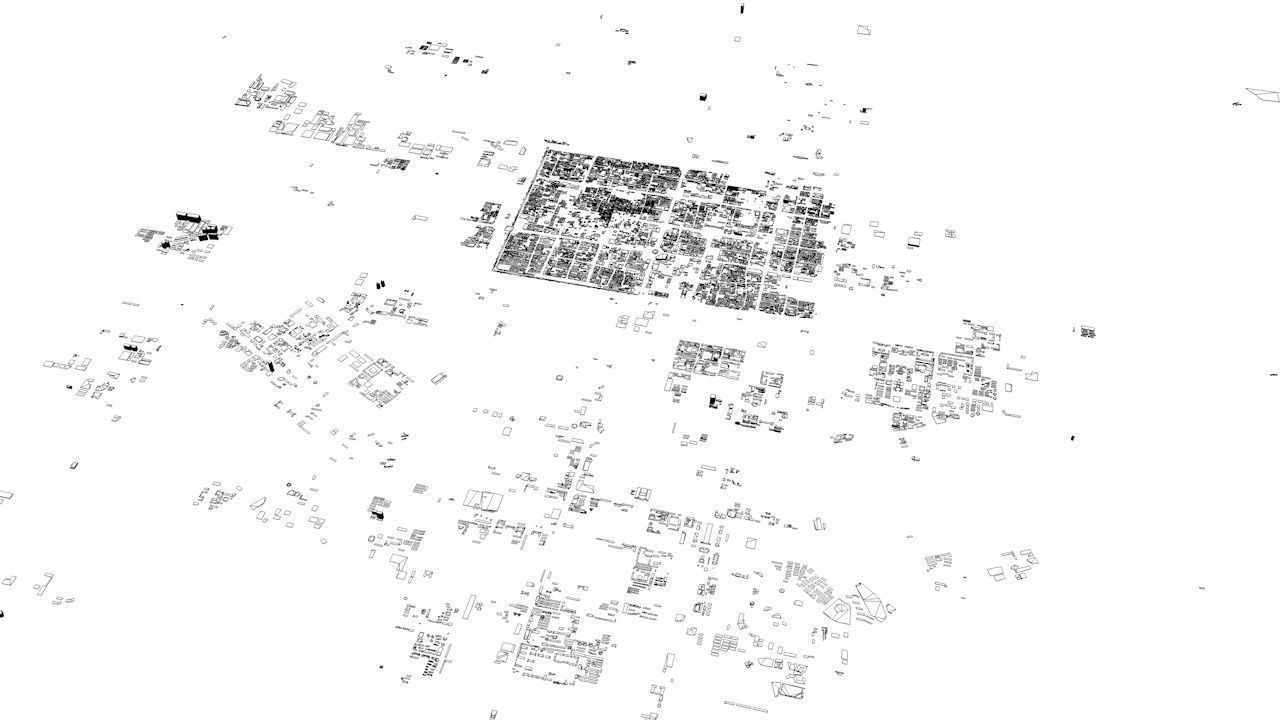 Xian Streets and Buildings 3D model_10